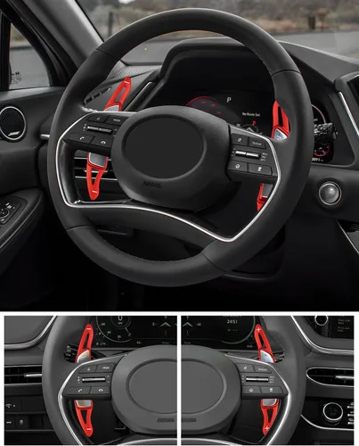Miniatura 6 de Karltys Extensión de volante de aleación de aluminio para palanca de cambios de Hyundai Sonata 2020-2023 /Tucson 2022-2024 /Santa Cruz