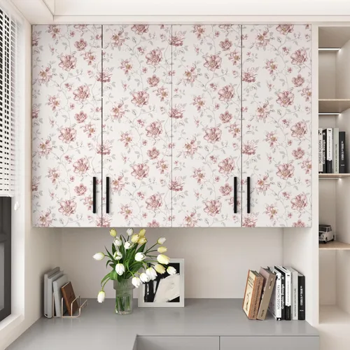 Miniatura 3 de WESTICK Papel tapiz autoadhesivo con diseño floral de rosas rosadas, autoadhesivo, extraíble, para paredes decorativas, dormitorio, baño