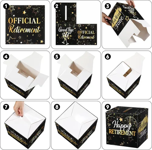 Miniatura 7 de Funrous 51 cajas de tarjetas de jubilación, tarjetas de consejos y buenos deseos para mujeres y hombres, decoraciones de fiesta de jubilación