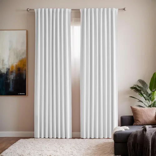 Miniatura 26 de Cortinas opacas de terciopelo beige para dormitorio de 52 x 72 pulgadas de largo, juego de 2 paneles - Cortinas con bloqueo de luz UV y reducción