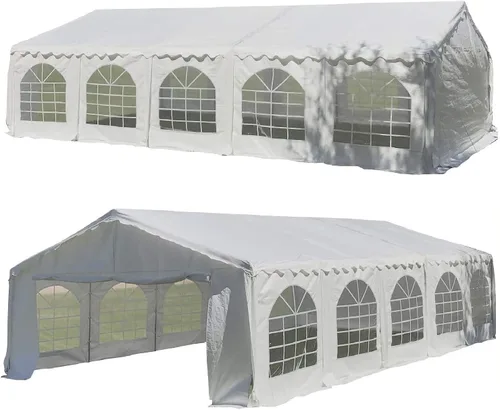 Miniatura 11 de DELTA carpa para fiestas de 20 x 16 pies, económica, de polietileno, toldos para bodas, carpas galvanizadas, toldos grandes para eventos al aire