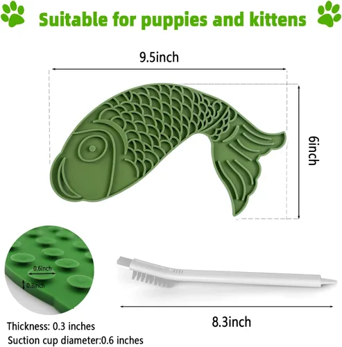 Miniatura 4 de Tapete para lamer perros y gatos, tapete antideslizante para lamer gatos con ventosas para reducir el aburrimiento, ideal para bañarse y arreglar