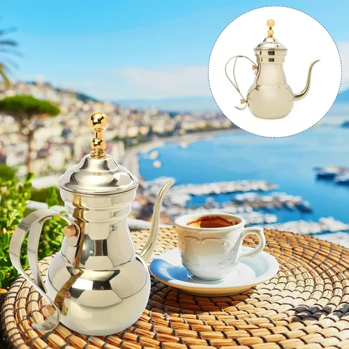 Miniatura 2 de Zerodeko Cafetera árabe Agua Verter sobre tetera Hervidor de té Hervidor de té Cafetera Infusor Tetera Cafetera Café Cafetera Italiana Mantequilla
