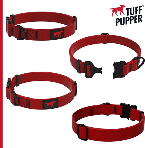 Miniatura 8 de Tuff Pupper Collar de acción impermeable para perros Collar de perro resistente al agua A prueba de desgarros y sin olor Herrajes metálicos