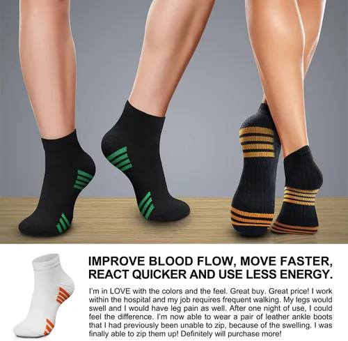 Miniatura 2 de CHARMKING Compression Socks for Women Men Circulation 15-20 mmHg is Best for Athletic Running Cycling Pregnant