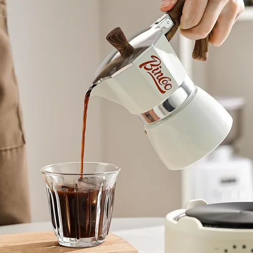 Miniatura 6 de Estufa para máquina de café expreso, olla Moka de 3 tazas, cafetera italiana clásica, válvula de seguridad individual (negro, 3 tazas)