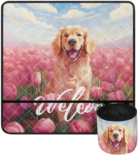 Miniatura 8 de Tapete para máquina de coser de teñido anudado con bolsillos, impermeable, organizador para máquina de coser para reducir el ruido, tapete protector