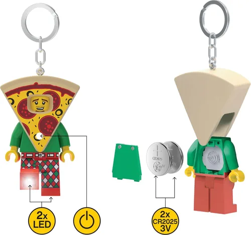 Miniatura 6 de LEGO KE176H - Figura grande de 3 pulgadas de alto, disfraz de pizza con luz LED