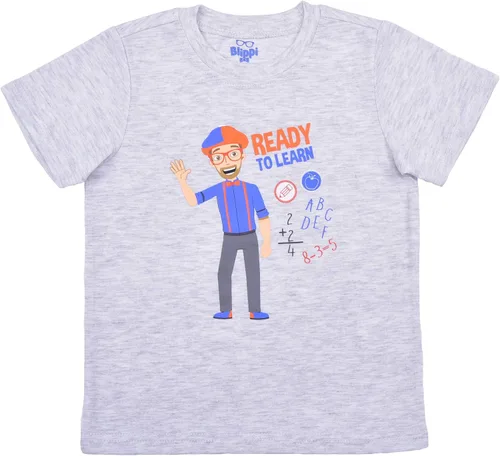 Miniatura 2 de Blippi Boys 3 Pack T-Shirts for Infant and Toddler BlueOrangeGrey