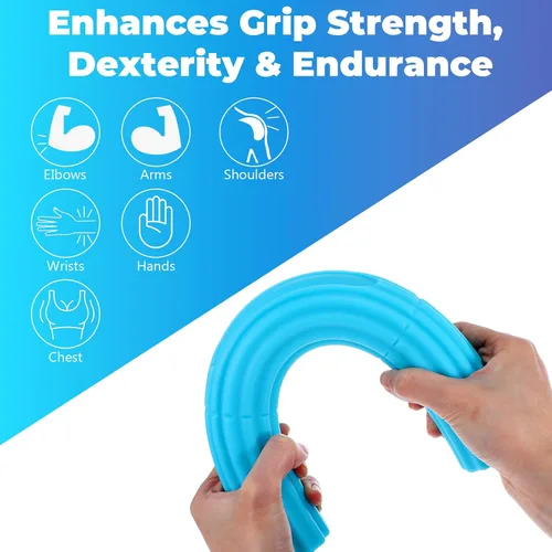 Miniatura 4 de 3 barras ejercitadoras de mano torcidas para terapia física, alivia el dolor de tendinitis y mejora la fuerza de agarre, codo de tenis, codo