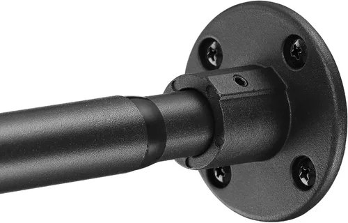 Barra de cortina de ducha negra, barra de ducha ajustable para baño de 28 a 48 pulgadas, barra de ducha resistente para montaje en pared
