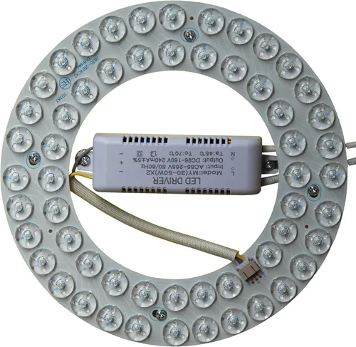 Miniatura 7 de Kit de luz LED de 15 W de repuesto para ventilador de techo de montaje empotrado, panel de tablero de reequipamiento del motor LED, 4500K