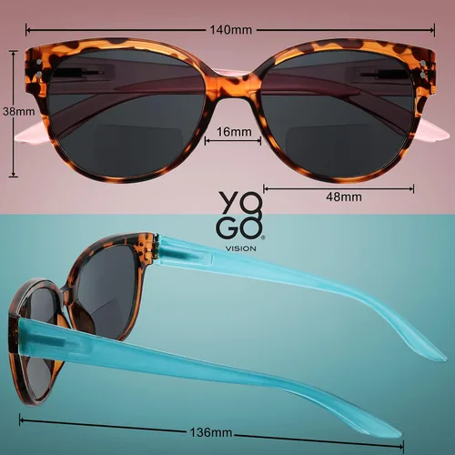 Miniatura 4 de Yogo Vision Bifocal Sunglasses for Women Reader Sunglasses Classic Retro Style Sun Protection Outdoors Eyewear