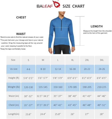 Miniatura 7 de BALEAF Mens Cycling Jersey Top Half Zip Bike Shirt 4 Rear Pockets Mountain Bicycle Quick Dry Reflective