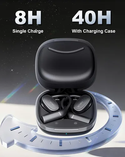 Miniatura 6 de ENC - Auriculares inalámbricos con 2 micrófonos, llamadas claras AI, cómodos ganchos para los oídos, sonido estéreo, auriculares Bluetooth