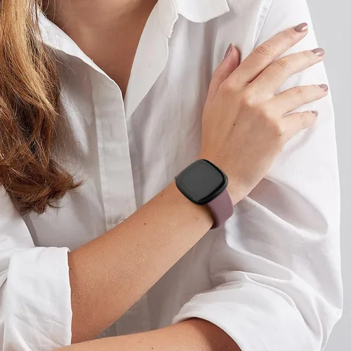 Miniatura 6 de Vancle Correas de repuesto de silicona suave compatibles con relojes inteligentes Fitbit Versa 4/3 y Sense 2 para hombres y mujeres