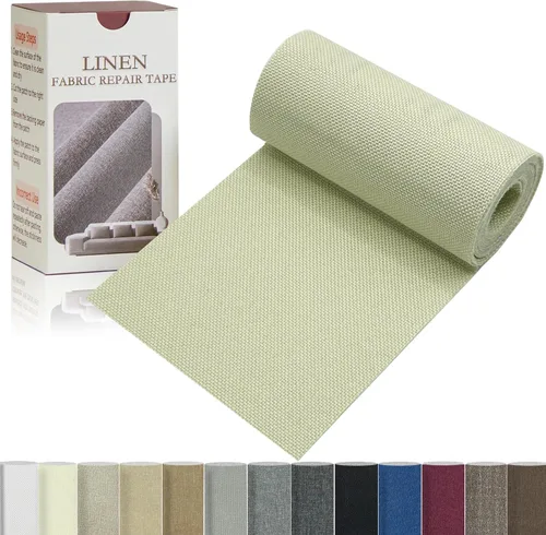 Miniatura 13 de Gheeidau Cinta de reparación de lino de 4 x 70 pulgadas, parche de tela de reparación de sofá autoadhesivo para muebles, sofás, cojines, sillas