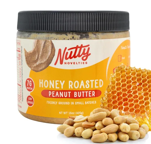 Miniatura 6 de Nutty Novelties Mantequilla de maní, alta en proteínas, baja en azúcar, mantequilla de maní saludable, mantequilla de maní completamente natural