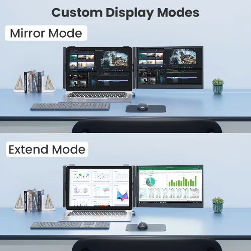 Miniatura 11 de 2025 Actualizado 14" Extensor de Pantalla para Laptop, Extensor de Monitor para Laptop Ultradelgado 1080P, Extensor de Monitor Portátil Ultraligero