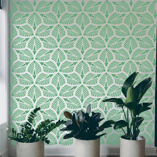 Miniatura 4 de 4 plantillas de pared de 12 x 12 pulgadas para pintar en la pared, azulejos de madera, plantillas reutilizables para muebles, plantilla de dibujo