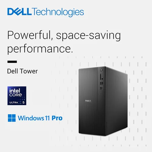 Miniatura 2 de Dell Computadora de escritorio delgada ECT1250 - Intel Ultra 5-225 (10 núcleos), 16 GB DDR5 RAM, 1 TB PCIe SSD, gráficos Intel UHD, Wi-Fi 6, Windows