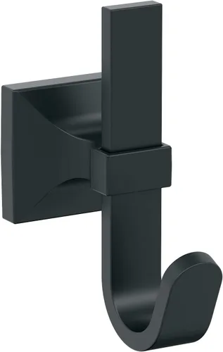 Amerock HBX36686MB | Burbank Gancho decorativo de pared de una sola punta | Gancho negro mate para abrigos, sombreros, mochilas, bolsas | Ganchos