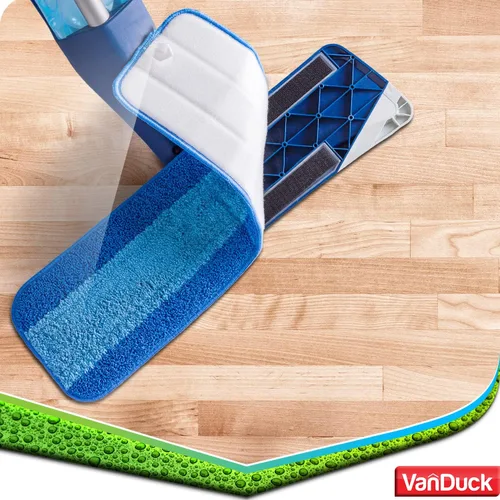 Miniatura 3 de VanDuck Almohadillas de limpieza de microfibra compatibles con trapeadores Bona de 18 pulgadas (paquete de 3) Almohadillas de limpieza de pisos