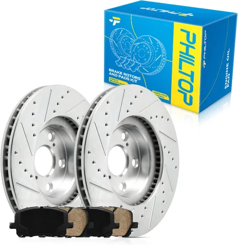 Miniatura 28 de PHILTOP Juego de rotores de freno de disco trasero y pastillas de freno de cerámica para Nissan 2002-2023 Altima, Nissan 2007-2019 Sentra, Nissan