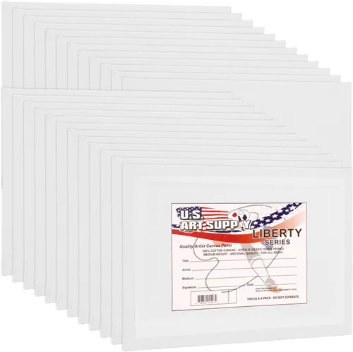 Miniatura 10 de U.S. Art Supply Paneles de lienzo artístico de 16 x 20 pulgadas, paquete de 4 lienzos de algodón pesado de 8 onzas sin ácidos para pintar acrílicos