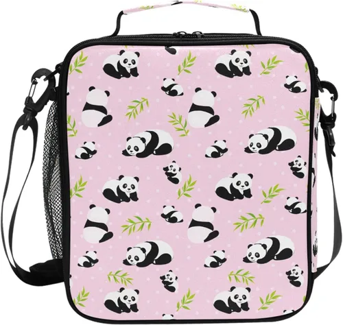 Miniatura 24 de MNSRUU Bolsas de almuerzo para niños y niñas, Doodle Kawaii Conejo, reutilizable, aislada, kit de bolsa térmica para comidas, bolsa organizadora
