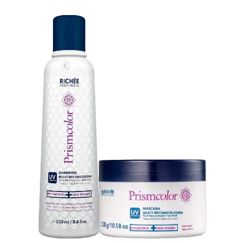 Kit Richée Prismcolor Champú Máscara Multi Reconstructor Prismcolor UV
