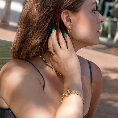 Miniatura 5 de CIUNOFOR Anillo de cruz de 0.539 in para mujer, anillo de compromiso chapado en oro rosa, plata, oro, grabado personalizado