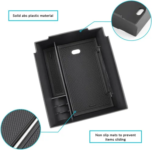 Miniatura 4 de MARCHFA Bandeja organizadora de consola central compatible con Hyundai Ioniq 2023 2024 2025 2026 6 accesorios bandeja de reposabrazos organizador