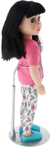 Miniatura 6 de Plymor DSP-70S - Soporte ajustable plateado para muñecas, se adapta a muñecas o figuras de acción de 12, 13, 14, 15, 16 y 17 pulgadas, la cintura es