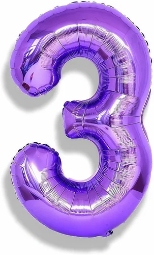Miniatura 36 de Globos de número azul pastel de 40 pulgadas, globo gigante autoinflable de aluminio número 5 de cumpleaños para niños, globos azul bebé para hombres