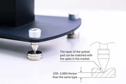Miniatura 2 de Juese - Almohadillas para altavoces de acero inoxidable macizo, 0.984 in