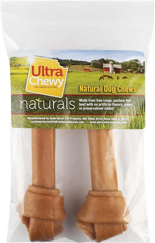Miniatura 5 de Ultra Chewy Huesos anudados con tendón de pavo para perros, de alta calidad, totalmente natural, hipoalergénico, de larga duración, fácil