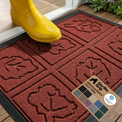 Miniatura 64 de Gorilla Grip - Tapete WeatherMax todoterreno 100% impermeable, caucho natural, resistente a manchas y decoloración, perfil bajo, interior y Grafito