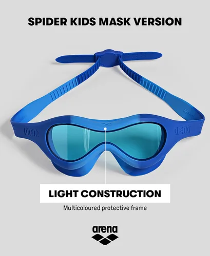 Miniatura 4 de ARENA Máscara de natación Spider unisex para niños, niños y niñas de 2 a 5 años, lente antivaho sin espejo, correa fácil de usar, visión amplia