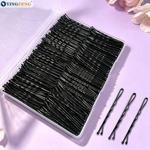 Miniatura 9 de Juego de 330 horquillas negras de 2.2 pulgadas, juego de horquillas con caja, horquillas para el cabello de alta calidad para niños, niñas