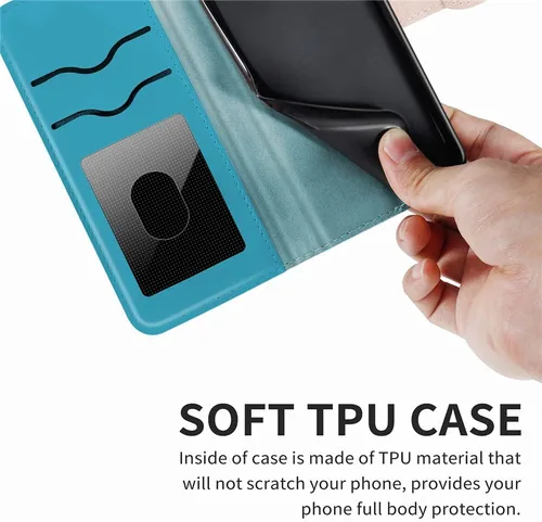 Miniatura 5 de Funda para Samsung Galaxy S21 FE, Samsung S21 FE 5G, piel sintética de alta calidad en relieve con diseño de árbol [atril] [ranuras para tarjetas]