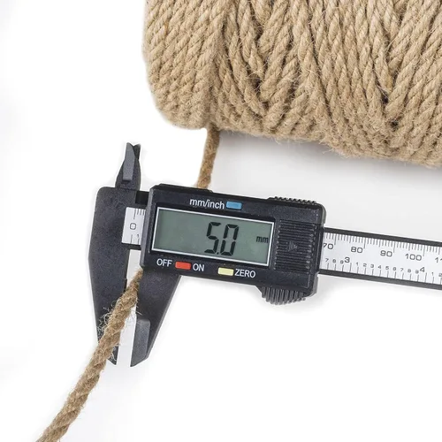 Miniatura 3 de Cuerda de yute de 100 pies de 0.197 in, cuerda de yute resistente, cuerda de cáñamo natural para manualidades, jardinería, agrupación, decoración