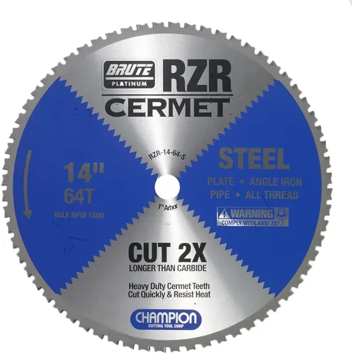 Miniatura 2 de Champion Cutting Tool Corp - Hoja de sierra circular de 5-3/8 pulgadas, 50T (RZR-538-50-ST), acero inoxidable