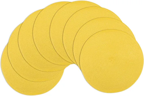 Miniatura 38 de Winknowl Juego de 4 manteles individuales redondos trenzados, lavables, tejidos resistentes al calor, para mesas de cocina, comedor, manteles Beige