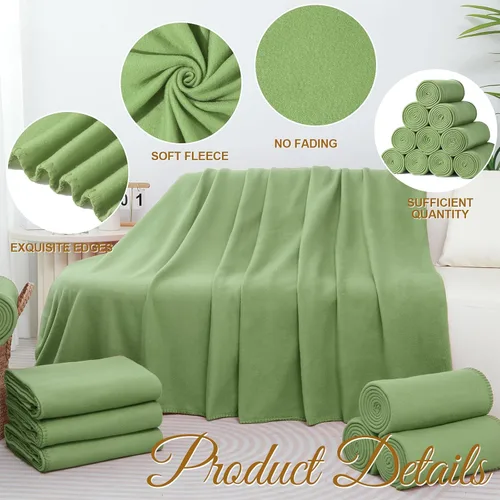 Miniatura 3 de 20 piezas de mantas verde salvia a granel 50 x 60, juego de mantas suaves y ligeras para cama, sofá, sofá cama, acogedor, para mascotas, de forro