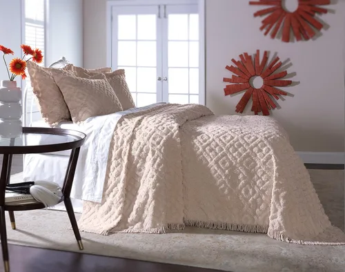 Miniatura 2 de Stylemaster colcha de chenilla empenachada con diseño de rombos