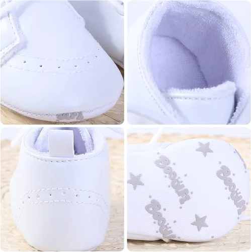 Miniatura 5 de Booulfi Conjunto de botines para bebé recién nacido para bautizo, bautizo, zapatos y calcetines