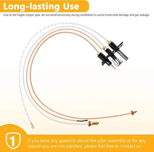 Miniatura 5 de Criditpid 4021-737 Pilot Assembly LP para calentador, Heat N Glo, Chimeneas Quadrafire, Calentador y Ensamblaje Piloto de Gas Propano Heat-N-Glo
