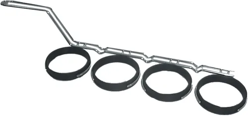 Prince Castle Anillo de huevo, 4 anillos en línea de 3.75 pulgadas de diámetro, para hacer huevos y tortillas para porciones individuales