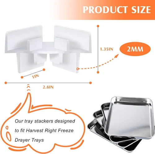 Miniatura 4 de VAIPI Apiladores de bandejas para cosecha, accesorios para secadora de congelación adecuada compatibles con bandejas de cosecha derecha, soporte